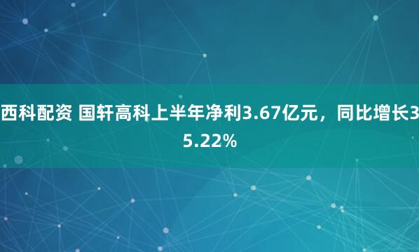 西科配资 国轩高科上半年净利3.67亿元，同比增长35.22%